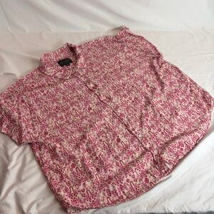 Threadgrit woman’s XXL Ikat Southwestern Button Up Shirt Rayon (Fits XL)